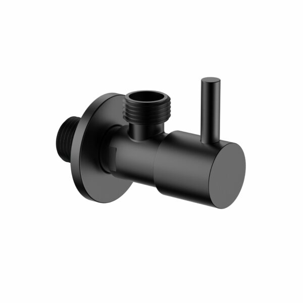 Uniforma robinet d’arrêt d’angle 1/2 × 3/8 — noir mat PVD