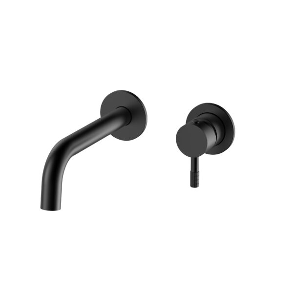 Stria kit de finition pour mitigeur lavabo encastré — noir mat PVD