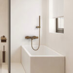Stria mitigeur de baignoire mural thermostatique — brun bronzé PVD