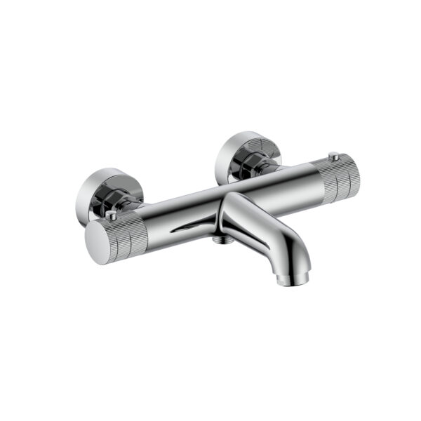 Stria mitigeur de baignoire mural thermostatique — chrome