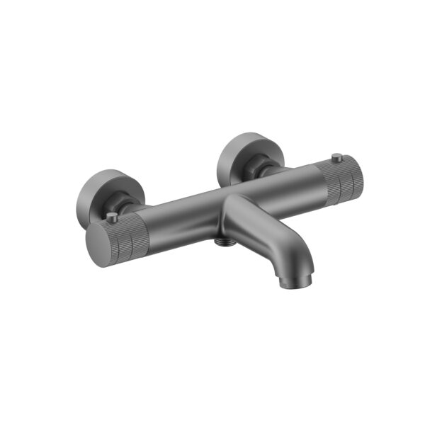 Stria mitigeur de baignoire mural thermostatique — gunmetal PVD