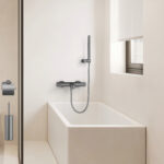 Stria mitigeur de baignoire mural thermostatique — gunmetal PVD