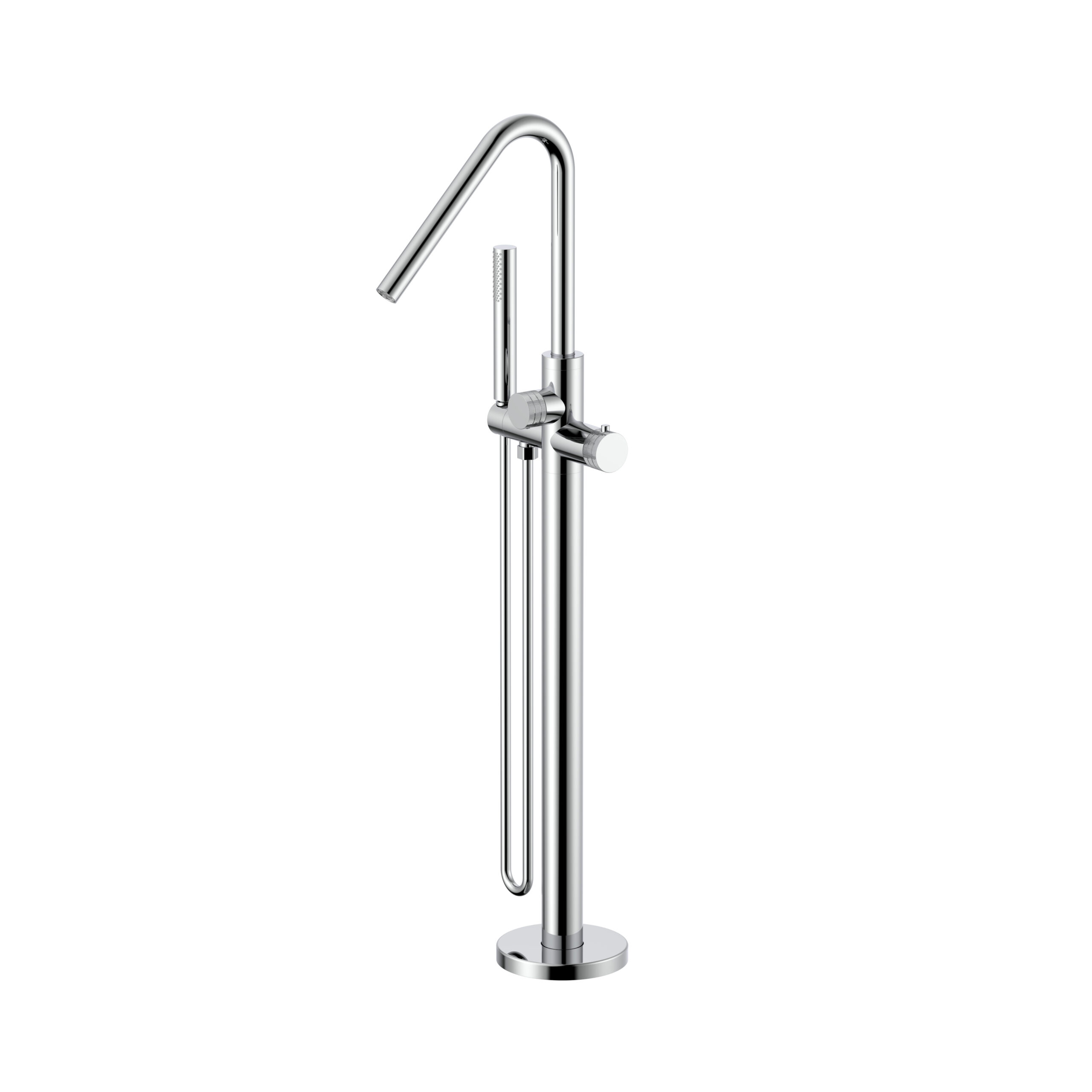 PRM4675-C.jpg Stria mitigeur de baignoire sur pied thermostatique avec douchette — chrome