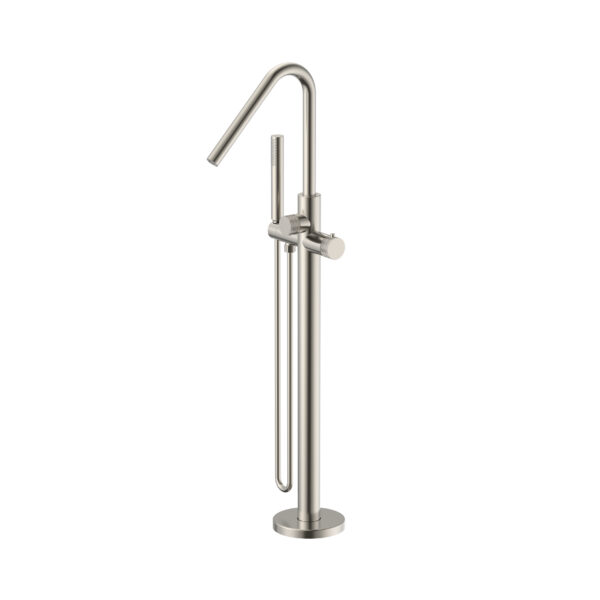 Stria mitigeur de baignoire sur pied thermostatique avec douchette — inox brossé