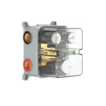 Stria mitigeur de douche encastré thermostatique 2 voies à boutons-poussoirs — gunmetal PVD