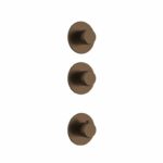 Stria kit de finition douche thermostatique 2 voies — brun bronzé PVD