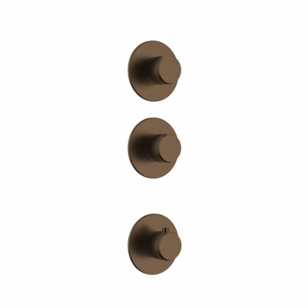 Stria kit de finition douche thermostatique 2 voies — brun bronzé PVD