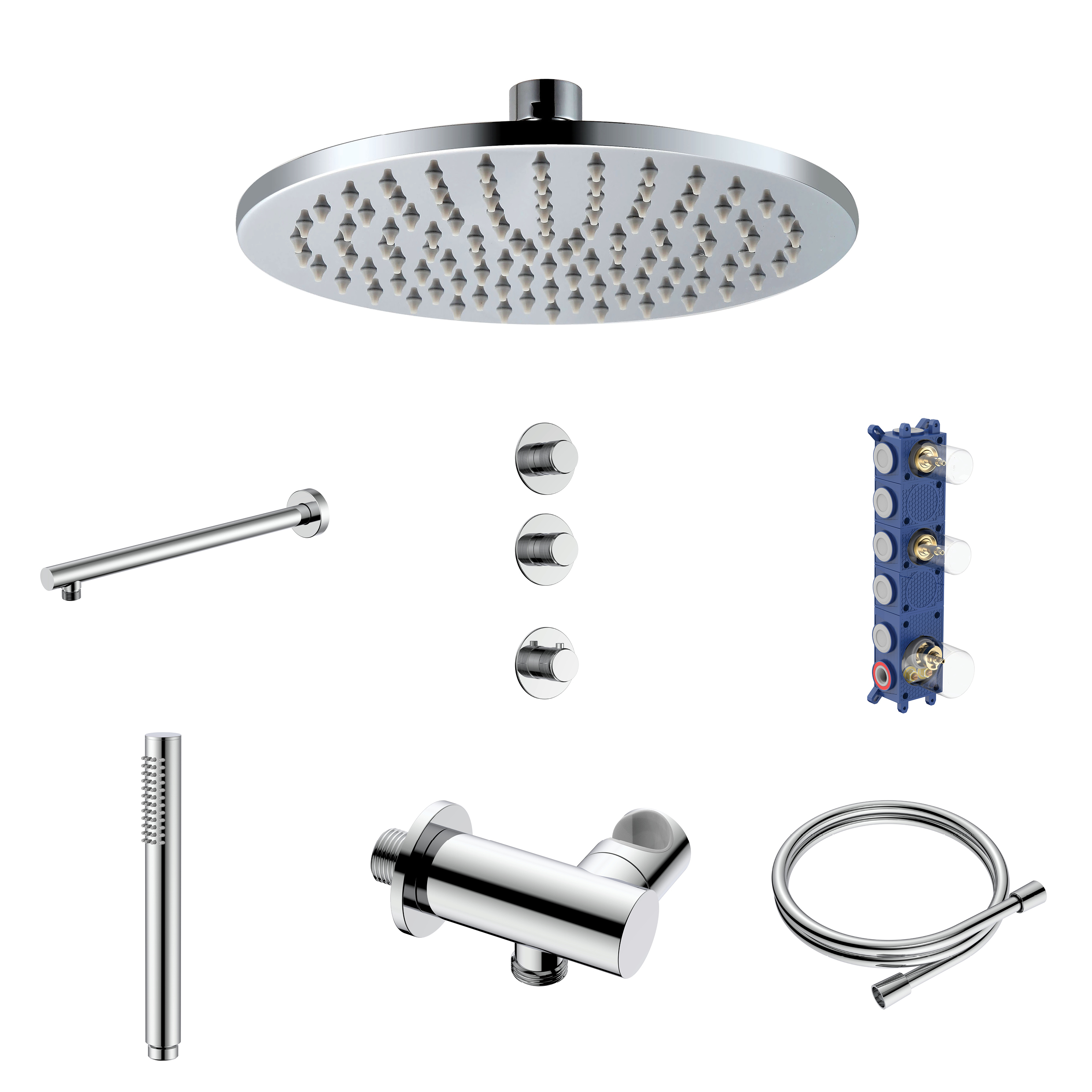 PRM6020D1-C_KIT.jpg Stria ensemble douche de pluie encastré thermostatique 2 voies — deux robinets d’arrêt — chrome