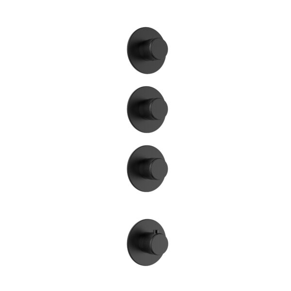 Stria kit de finition douche thermostatique 3 voies — noir mat PVD