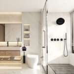Stria kit de finition douche thermostatique 3 voies — noir mat PVD