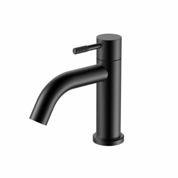 Stria robinet d’eau froide à poignée striée — noir mat PVD