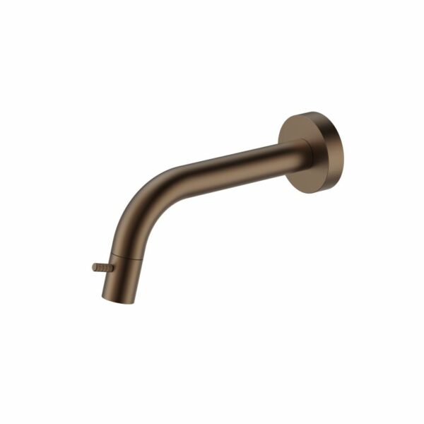 Stria robinet mural d’eau froide raccourcissable à bouton strié — brun bronzé PVD