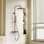 Stria ensemble de douche thermostatique Cool Touch 30 cm — brun bronzé PVD