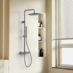 Stria ensemble de douche thermostatique Cool Touch 30 cm — gunmetal PVD