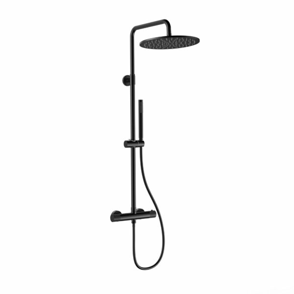 Stria ensemble de douche thermostatique Cool Touch 30 cm — noir mat PVD