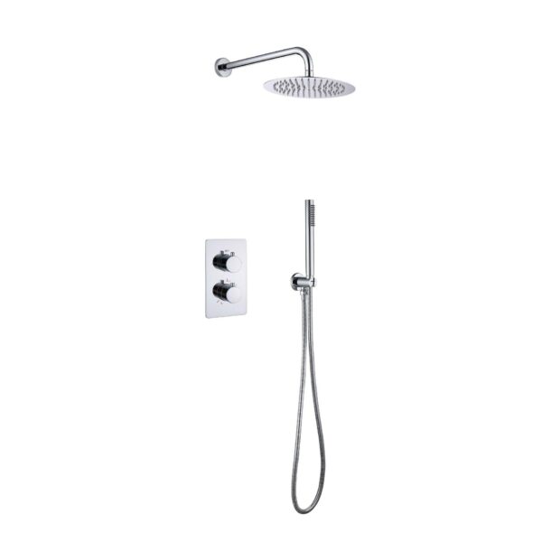 Aloni ensemble de douche thermostatique encastré 25 cm — chrome