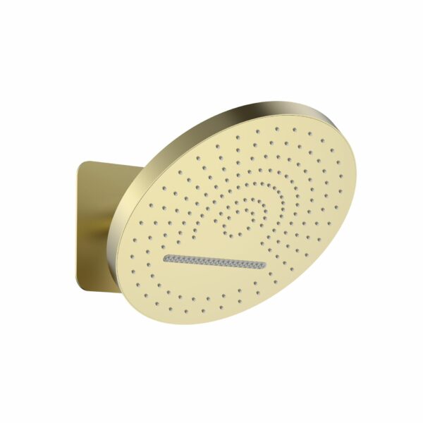 Uniforma Tropical Rain XL douche de tête 32 cm, 2 jets — or brossé PVD