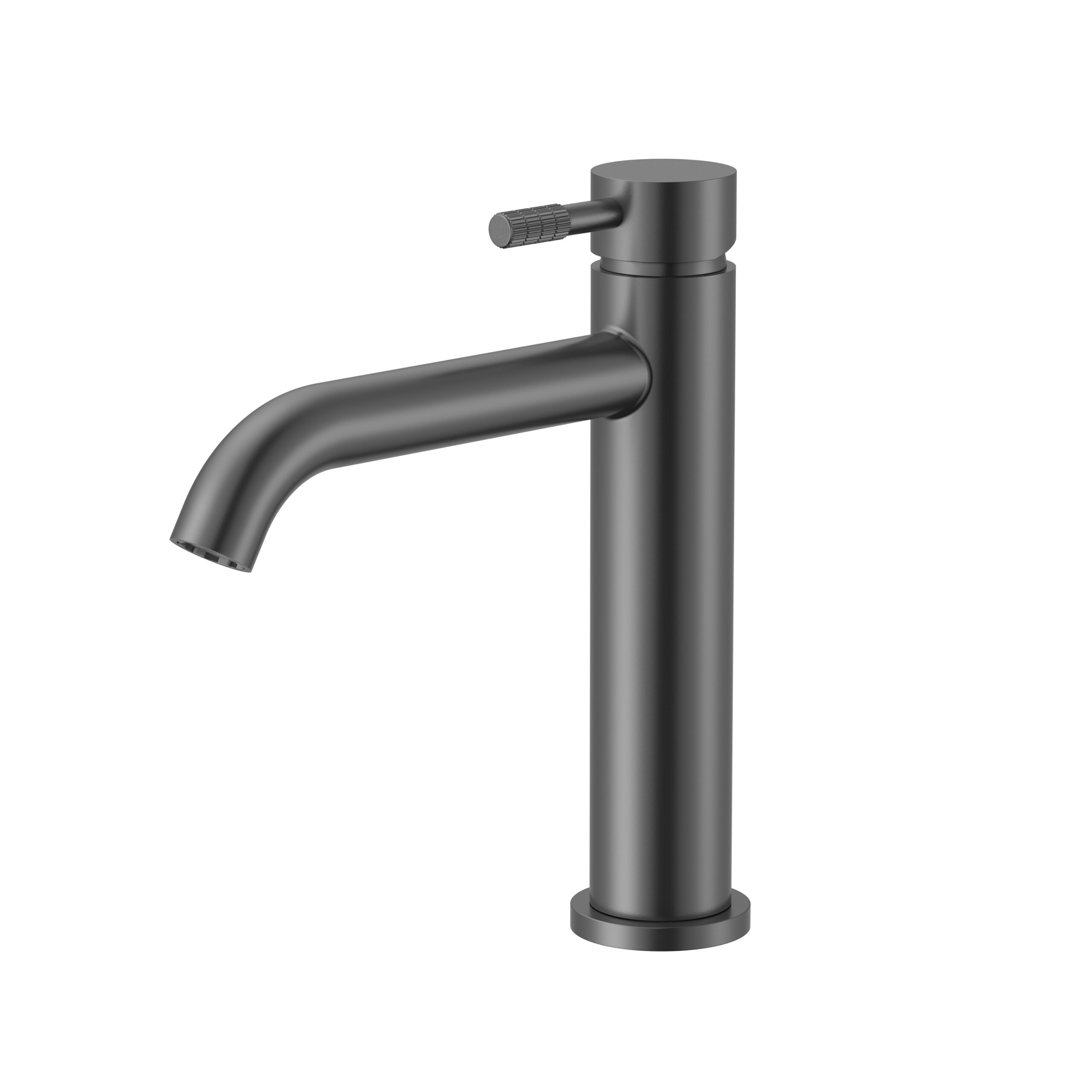 prm1011-gg.jpg Stria mitigeur lavabo – démarrage à froid – poignée avec structure striée raffinée – sans bonde – gunmetal (PVD)