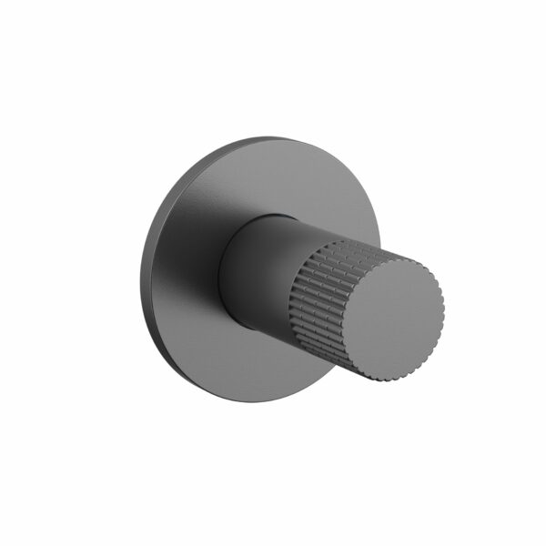 Stria robinet de bidet encastré pour eau froide à bouton strié — gunmetal PVD