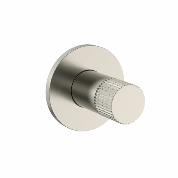 Stria robinet de bidet encastré pour eau froide à bouton strié — inox brossé