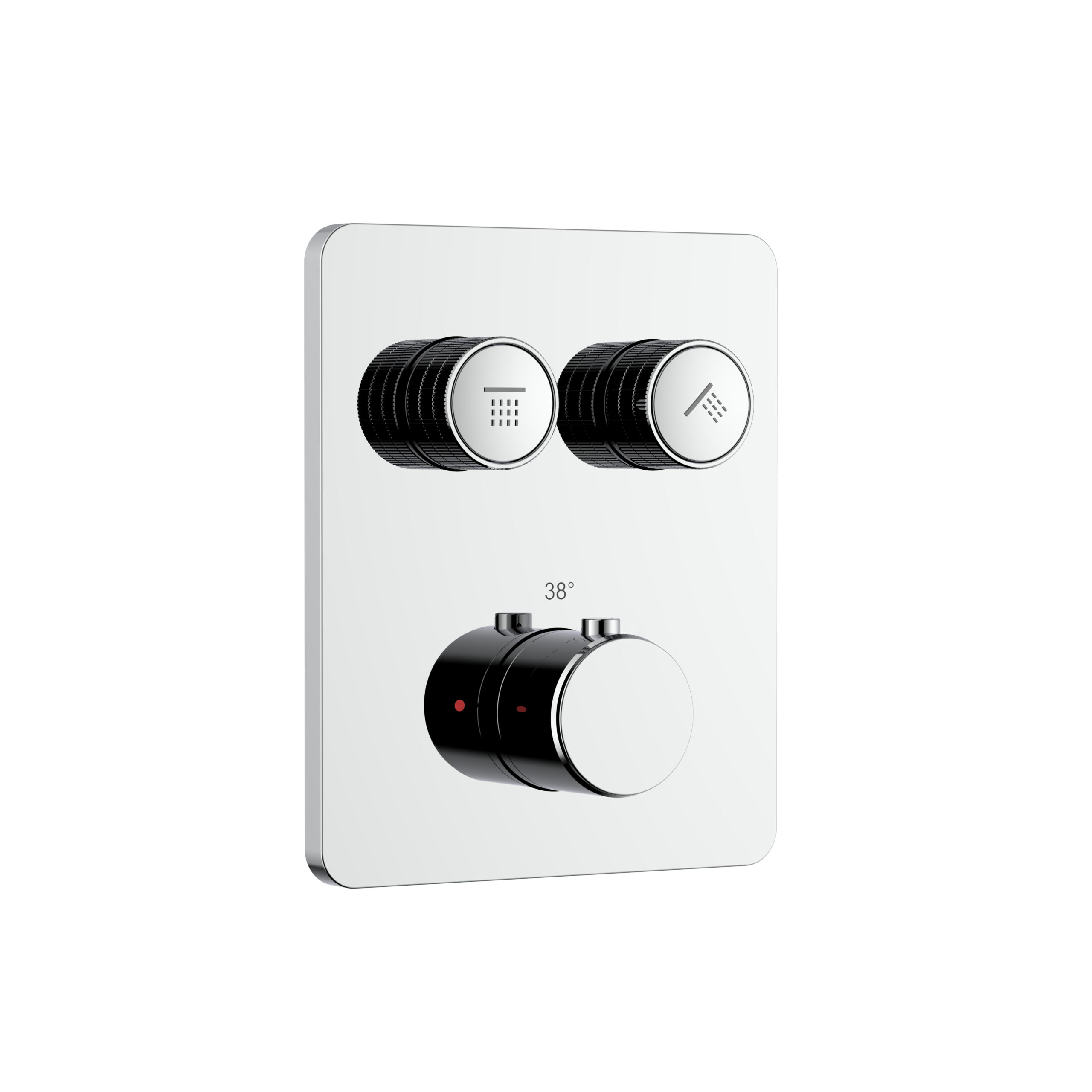 prm6015-c.jpg Stria mitigeur de douche encastré thermostatique 2 voies à boutons-poussoirs — chrome