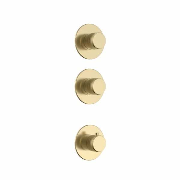 Stria kit de finition douche thermostatique 2 voies — or brossé PVD