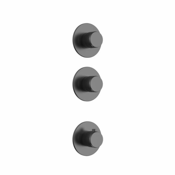 Stria kit de finition douche thermostatique 2 voies — gunmetal PVD
