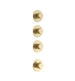 Stria kit de finition douche thermostatique 3 voies — or brossé PVD