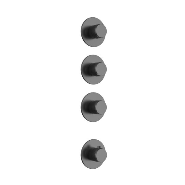 Stria kit de finition douche thermostatique 3 voies — gunmetal PVD