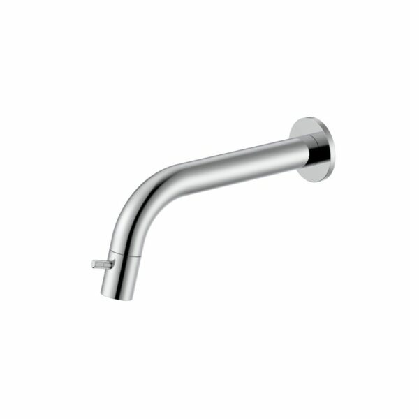 Stria robinet mural d’eau froide raccourcissable à bouton strié — chrome