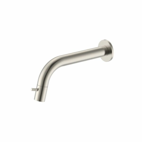 Stria robinet mural d’eau froide raccourcissable à bouton strié — inox brossé