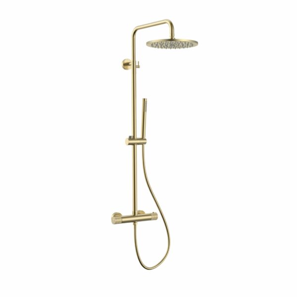 Stria ensemble de douche thermostatique Cool Touch 30 cm — or brossé PVD