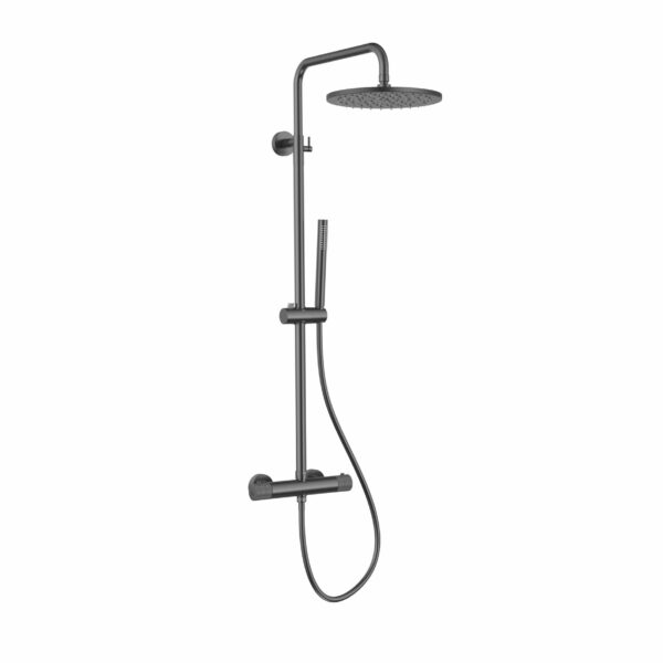 Stria ensemble de douche thermostatique Cool Touch 30 cm — gunmetal PVD