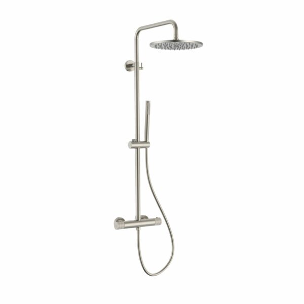 Stria ensemble de douche thermostatique Cool Touch 30 cm — inox brossé