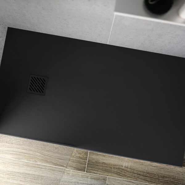 Receveur de douche Composite noir/blanc/gris
