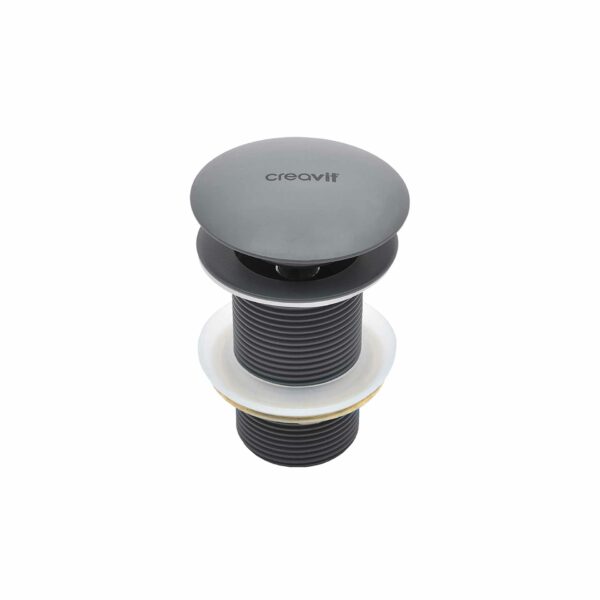 Creavit bonde clic-clac 5/4 pouces avec trop-plein — anthracite mat