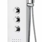 Aloni panneau de douche thermostatique 160 × 20 cm — blanc