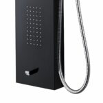 Aloni panneau de douche thermostatique 160 × 20 cm — noir